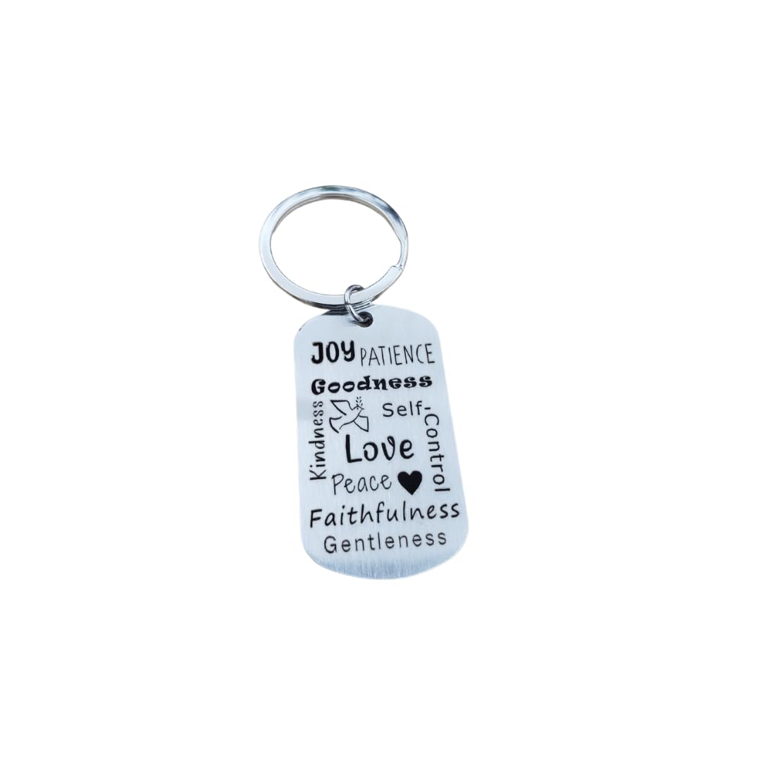 Christian Keychain, Bible Verse Keychain, Fruit of the Spirit, Get Well Soon Gifts for Women, Self Care Gifts for Women, New Driver Gifts for Teen Girls, Biblical Graduation Gifts, Baptism
