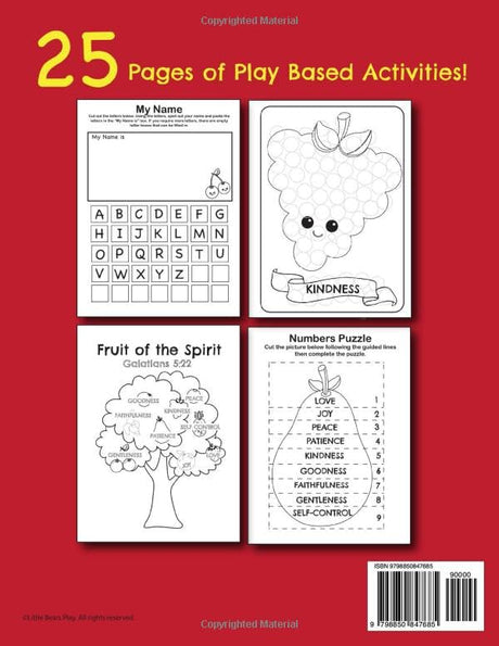 Fruit of the Spirit: A Bible Activity Book for Kids Ages 2-5 Filled with Dot Marker Coloring, Learning the Alphabet, Numbers, Patterns, Puzzle, Scissor Skills and more for Early Years Learning