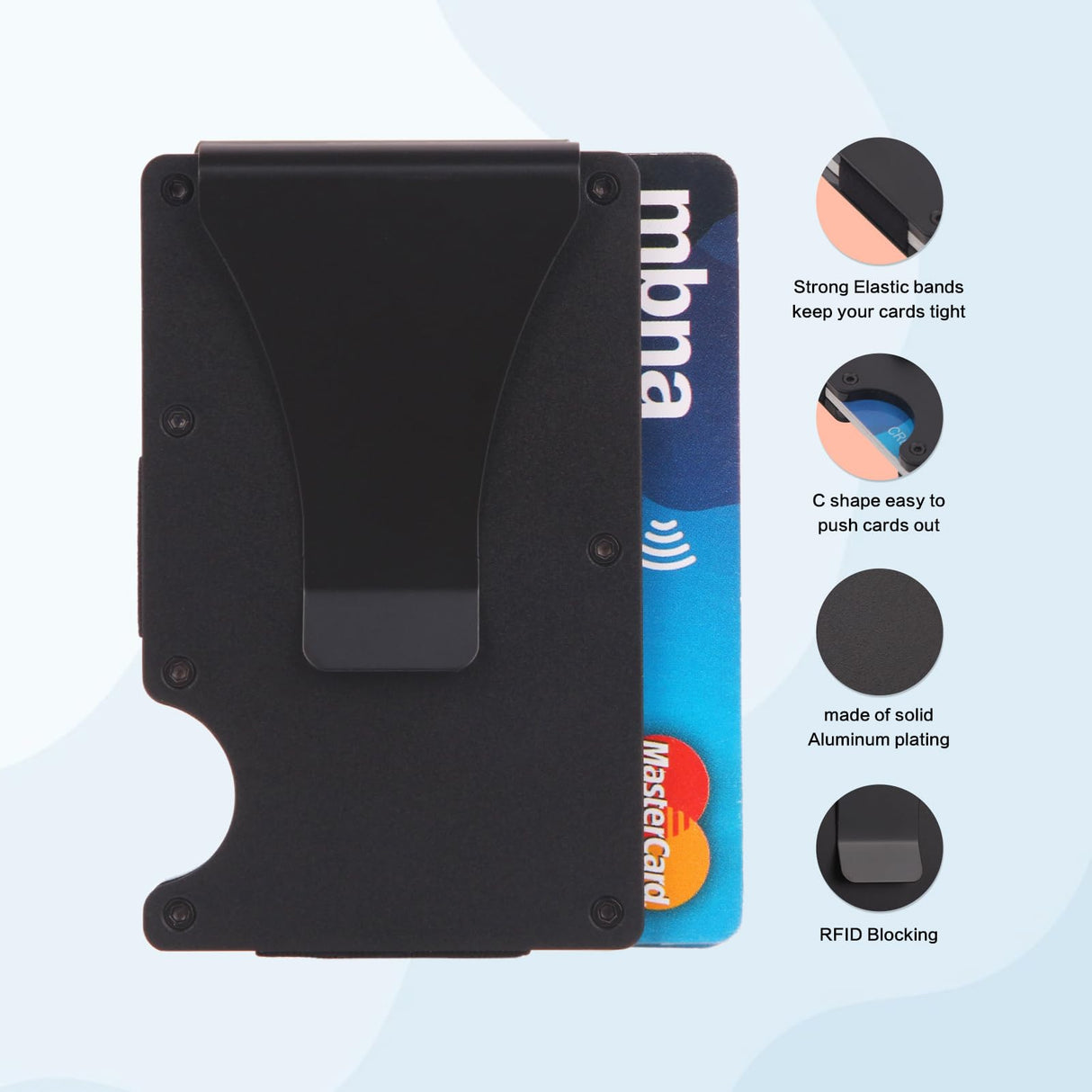 THTCSQ Christian Gifts Minimalist Personalized Engraved Metal Wallet,Slim Wallet for Men,Birthday Gifts Christmas Gift Bible Verse Faith Religious Christian Gifts (4:13 wallet)