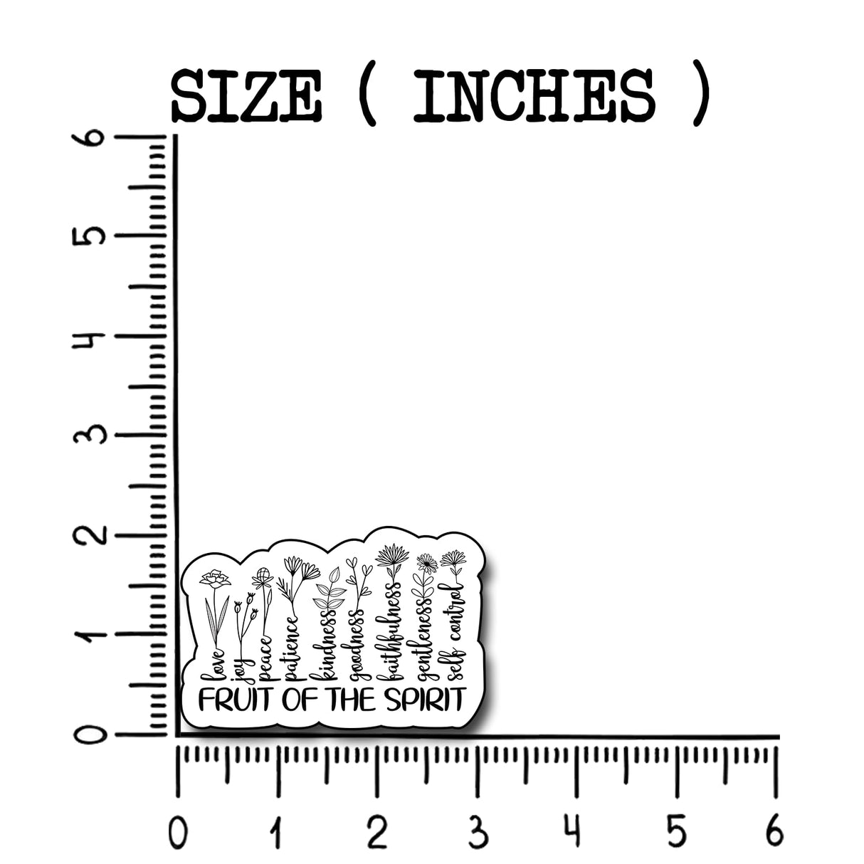 (3Pcs) Fruit of The Spirit Sticker, Christian Decorate Books Laptop Phone Water Bottles Kindles Stickers Tumbler Sticker Waterproof Vinyl Decorate Sticker 3" Inch