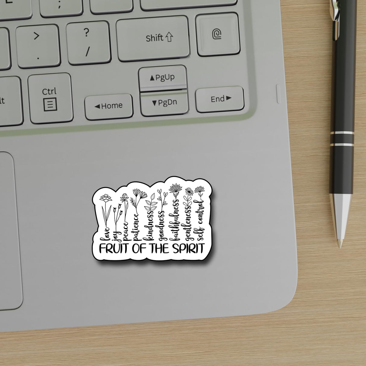 (3Pcs) Fruit of The Spirit Sticker, Christian Decorate Books Laptop Phone Water Bottles Kindles Stickers Tumbler Sticker Waterproof Vinyl Decorate Sticker 3" Inch