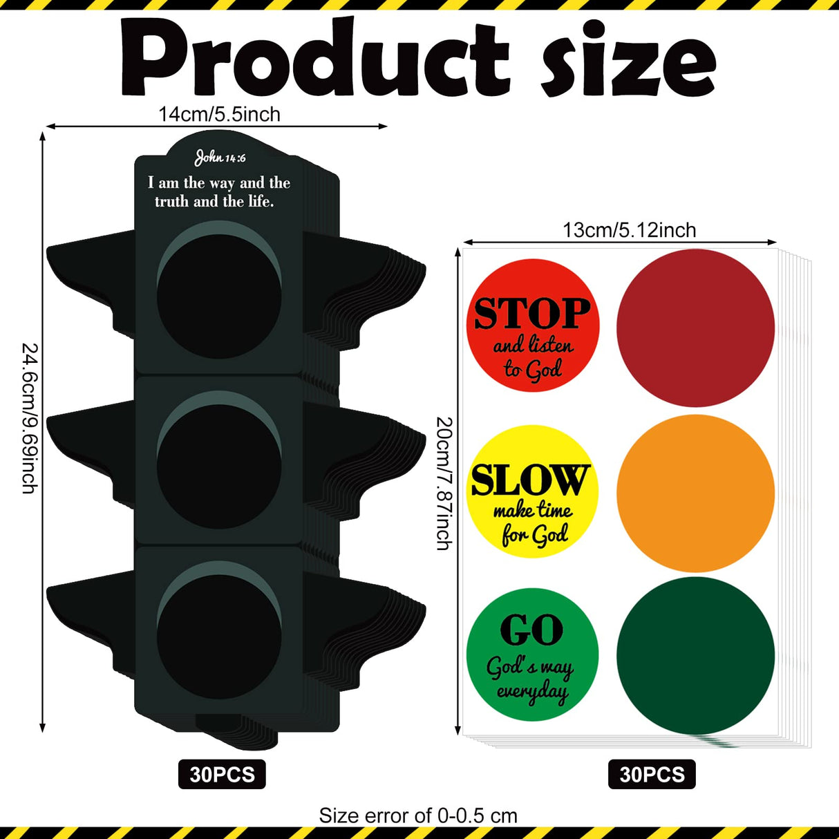 Eaasty 30 Pcs Christian Craft Kit - Sunday School & Bible Crafts for Kids, Religious Party & Classroom Favor