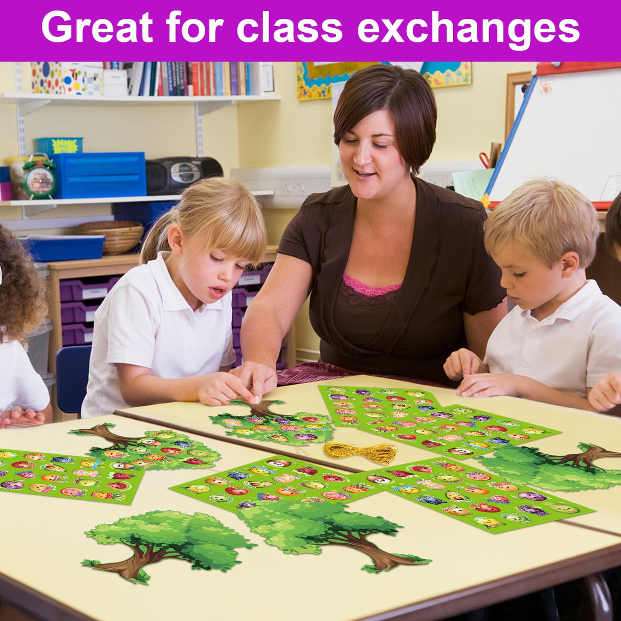 Fancy Land Fruit of The Spirit Craft for Kids Make Your Own Fruit Bible Tree Craft Kits DIY Religious Project for Church School Classroom VBS Activities 16 Sets