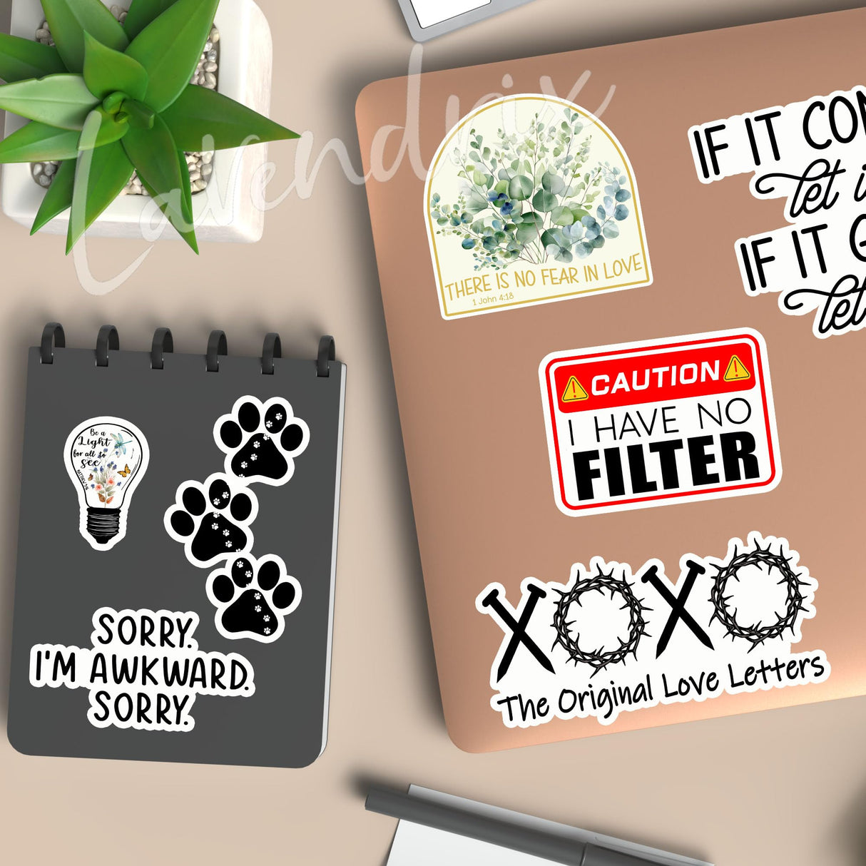 (3Pcs) The Fruit of The Spirit Joy Love Peace Christian Sticker Inspirational Quotes Bible Verse Jesus Vinyl Decal Stickers for Tumbler Laptop Kindle Water Bottles Book Phone Car- Size 3x2