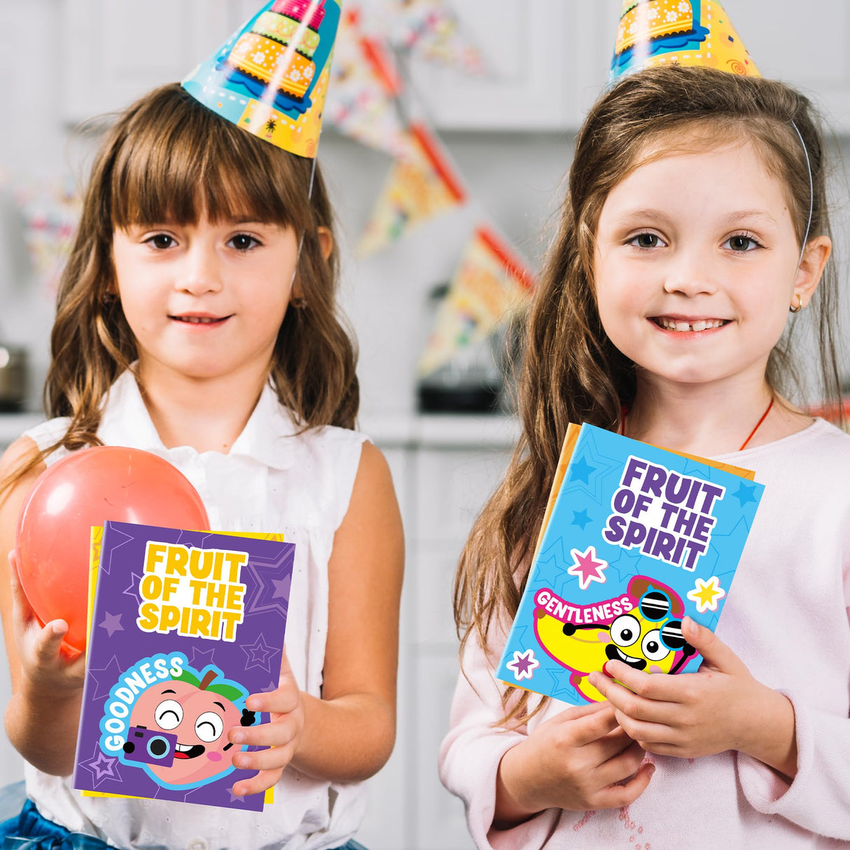 Dvbonike 24Pcs Fruit of the Spirit Coloring Books - Religious Bible DIY Color-in Pages Booklet Bulk Drawing Holiday Christian Activity Supplies for Sunday School Classroom Reward Artwork Gift for Kids