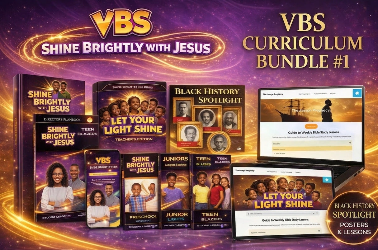 Shine Brightly with Jesus VBS Curriculum Bundle #1 + Digital Resources + Black History
