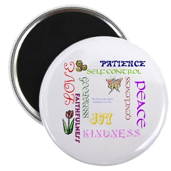 CafePress Fruit of The Spirit 2.25 Magnet (10 Pack) 2.25" Round Button Magnet (10 Pack)