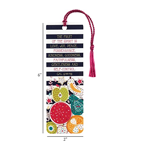 Dicksons Fruit of Spirit Joy Peace Love Joy 2 x 6 Paper Keepsake Bookmark with Tassel Pack of 12