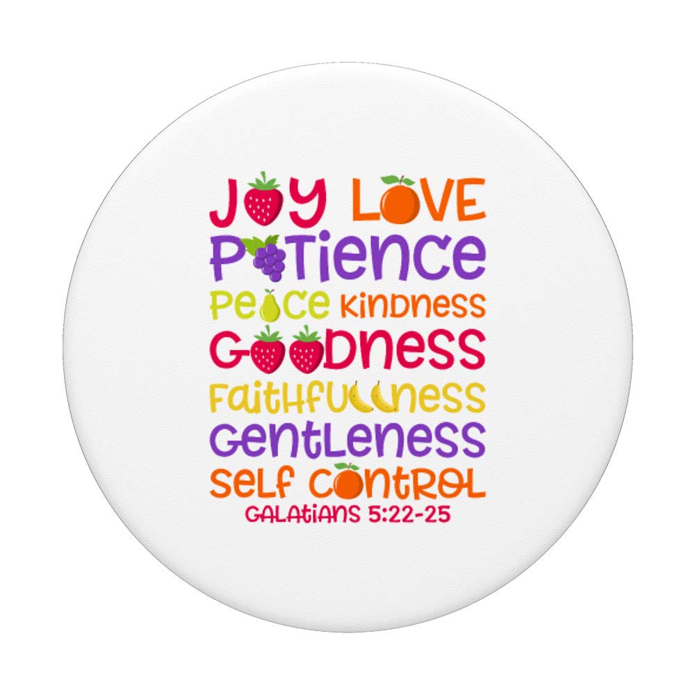 Fruit Of The Spirit Galatians Christian Bible Quote PopSockets PopGrip: Swappable Grip for Phones & Tablets