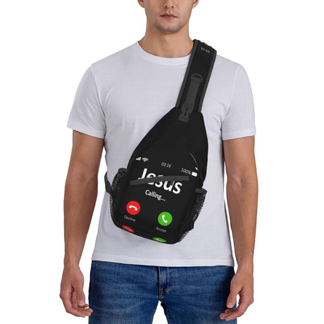 Qurdtt Christian Theme Crossbody Bag Crossbody Backpack Jesus Sling Backpack Chest Bag Sling Bag For Women Men