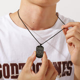 MYDIY Dog Tag Necklace for Men Cross Necklace Military Dog Tag Chains Mens God Jesus Jewelry American Flag Stainless Steel Scripture Cross Necklaces for Men Best Christian Gifts for Mens