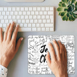 Jesus Faith Mouse Pad, Fashion Desktop Notebook Mouse Mat PC Gaming Desk Square Mousepads for Women Men