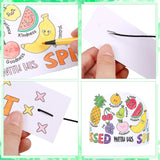 ReliThick 24 Sets Color Your Own Fruit of the Spirit Crafts Adjustable Coloring Paper Crowns VBS Craft Religious DIY Art Crafts Kits with Elastic Cord
