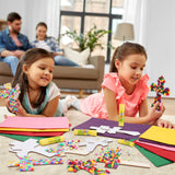 Blueweenly 30 Sets Cross Crafts for Kids DIY Christian Bible Crafts Sunday School Vbs Supplies Religious Wooden Cross Sticky Boards with Tissue Paper Beads Gift for Church Activities