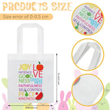 SilTriangle 24 Pcs Fruit of the Spirit Tote Bags Bulk for Kids Easter Colorful Sunday School Gifts Christian Church Bags Easter Novelty Bags Religious Tote Bags Easter Crafts Religious Toys