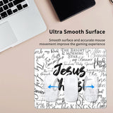 Jesus Faith Mouse Pad, Fashion Desktop Notebook Mouse Mat PC Gaming Desk Square Mousepads for Women Men