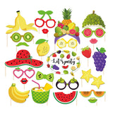 CC HOME 25Ct Two-tti Frutti Photo Booth Props,Fruit Party Decorations,Party Favor for Summer Fruit Party Supplies