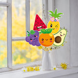 Tutti Frutti Party Centerpieces Sticks 24pcs Summer Fruit Table Toppers Decorations for Tutti Fruity Party Tropical Fruit Theme Birthday Party Baby Shower Supplies