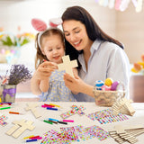 36 Pieces Wood Cross Crafts for Kids DIY Wooden Cross for Christian Jesus Sunday School Vacation Bible School Crafts Supplies with 14 Pieces Stickers and 24 Pieces Watercolor Pens (Classic Style)