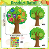 AgincBerry 16 Set Fruit Bible Trees Craft Kits Make Your own Fruit Bible Accents Tree DIY Christian Religious Early Learning Craft Kit Sunday School Classroom Church Craft for Kids Home Fun Activities
