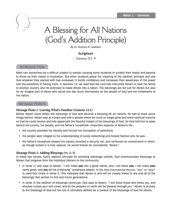 Precepts For Living Pastor (Large Print + Sermon Notes) 20232024 UMI