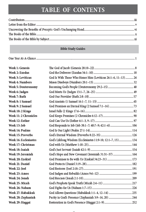 Precepts For Living®: God's Unchanging Hand