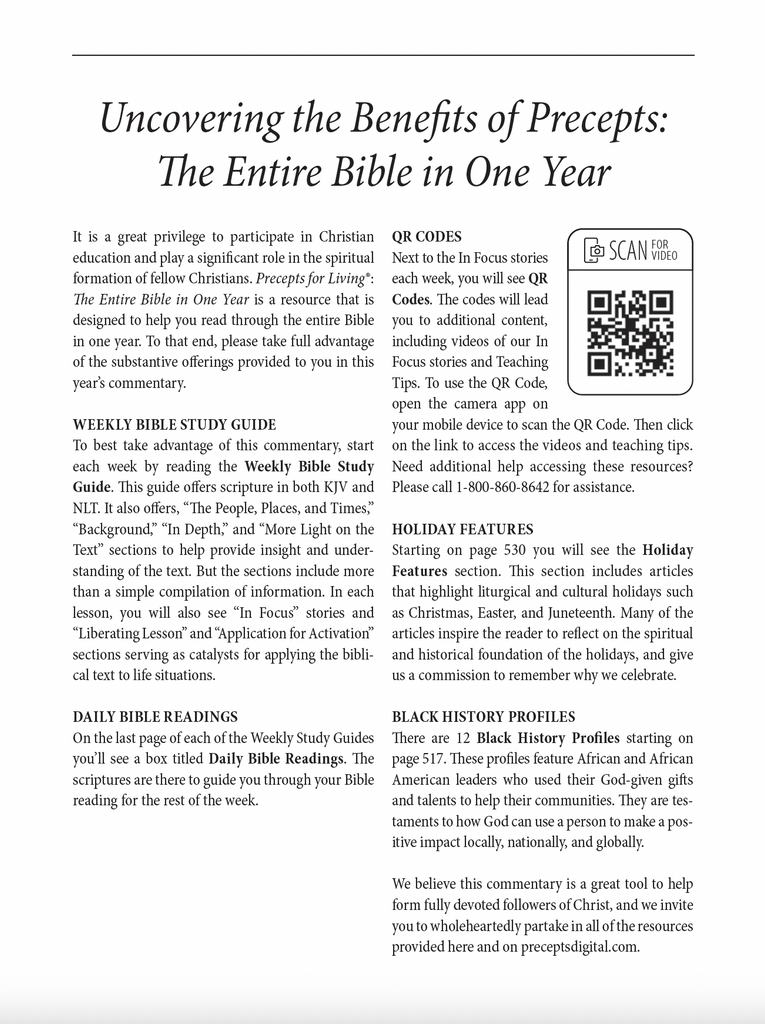 UMI　–　Ministries,　Living®:　Bible　in　(Urban　Entire　Year　Inc.)　The　for　Precepts　One