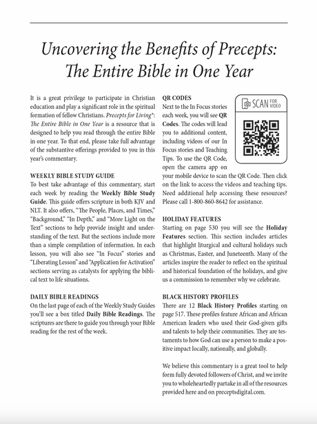 Precepts for Living®: The Entire Bible in One Year Large Print