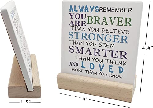 Love, Joy, Peace Decor Sign, Christian Gift Bible Verse Quote Scripture Gift, Bible Verse Tabletop Sign, Fruit of the Spirit Sign, Scripture Ceramic Table Plaque With Wooden Stand Desk Decorations