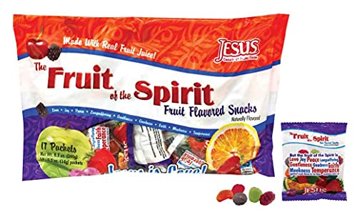Scripture Candy, Fruit of the Spirit Gummy Fruit Snacks 8.5 Ounce Bag, 15 Count